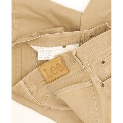 Lee Seattle Men Brown Straight Regular Jeans W33 L32