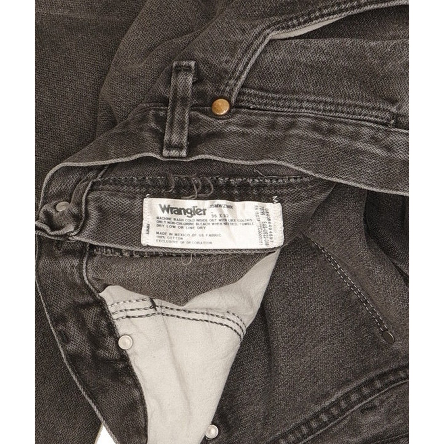 Wrangler Men Black Straight Regular Jeans W35 L31