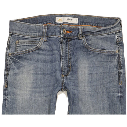 Lee Men Blue Tapered Slim Stretch Jeans W32 L29