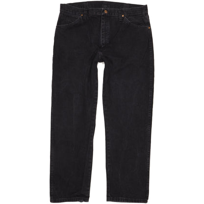 Wrangler Men Black Straight Regular Jeans W36 L30