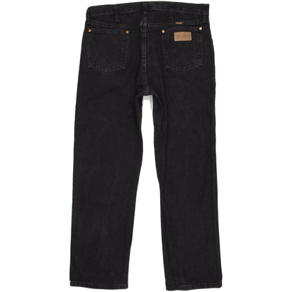 Wrangler Men Black Straight Regular Jeans W36 L30