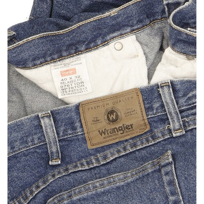 Wrangler Men Blue Straight Relaxed Jeans W40 L32