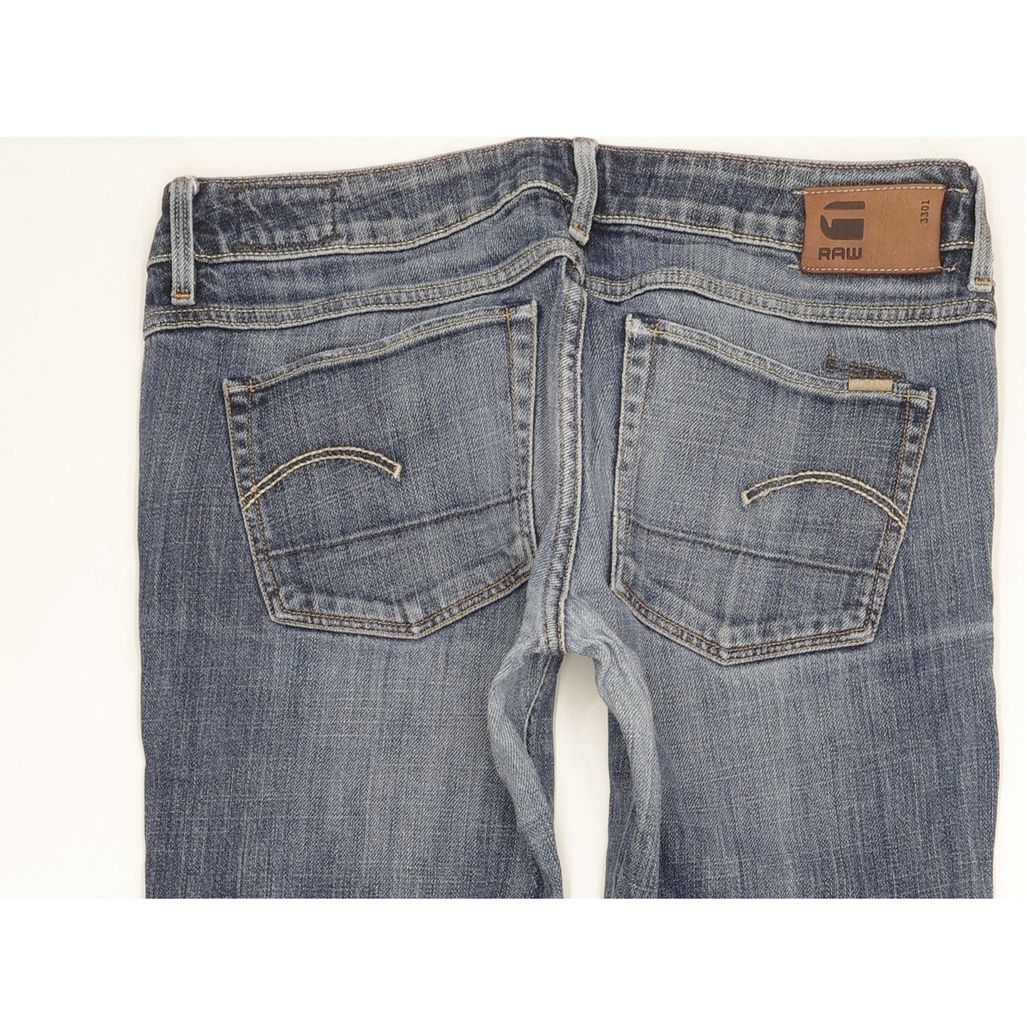 G-Star 3301 Women Blue Straight Slim Stretch Jeans W30 L29
