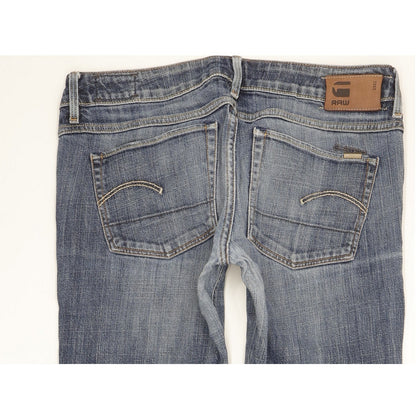 G-Star 3301 Women Blue Straight Slim Stretch Jeans W30 L29