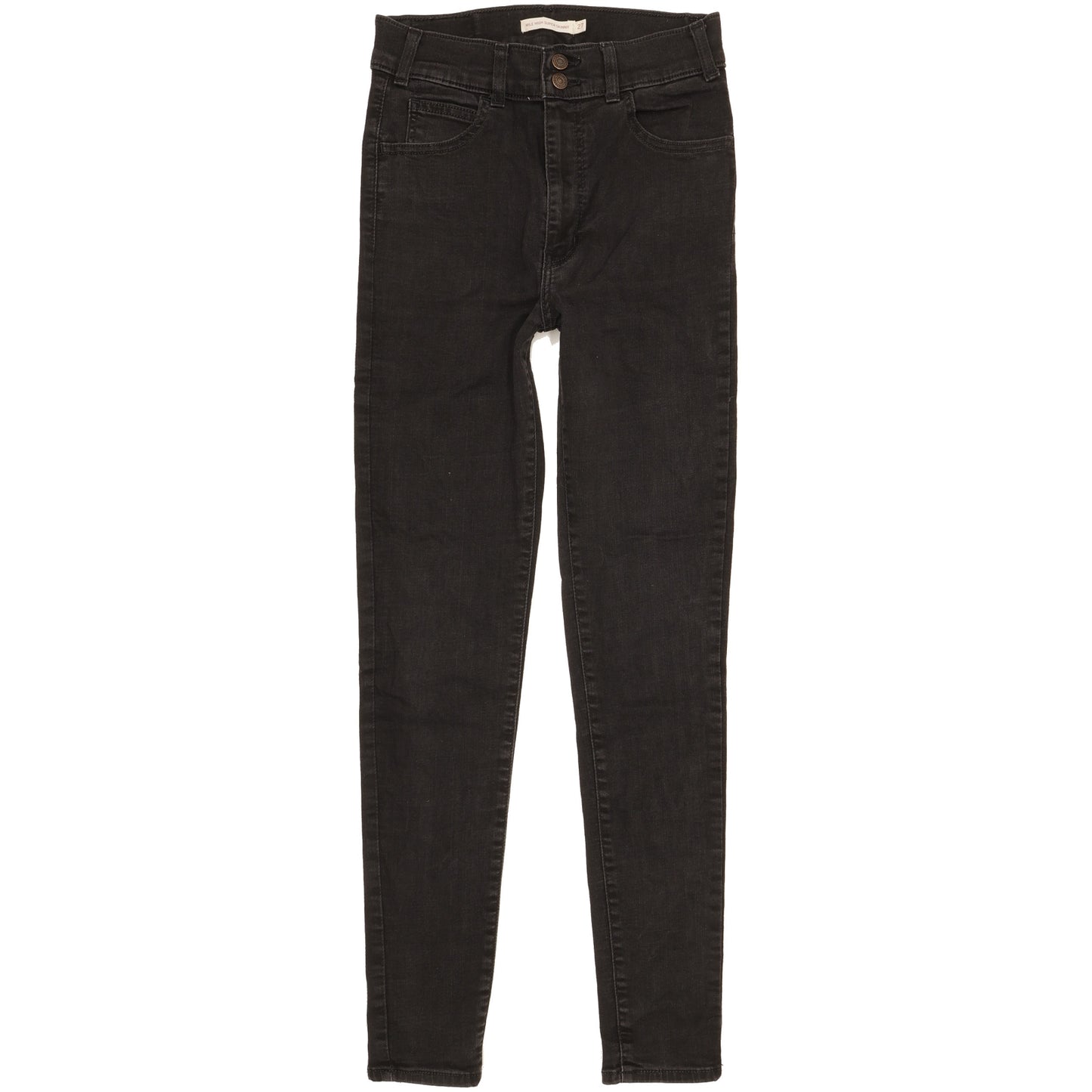 Levi's Mile Black Skinny Slim Stretch Jeans High Waisted W27 L29