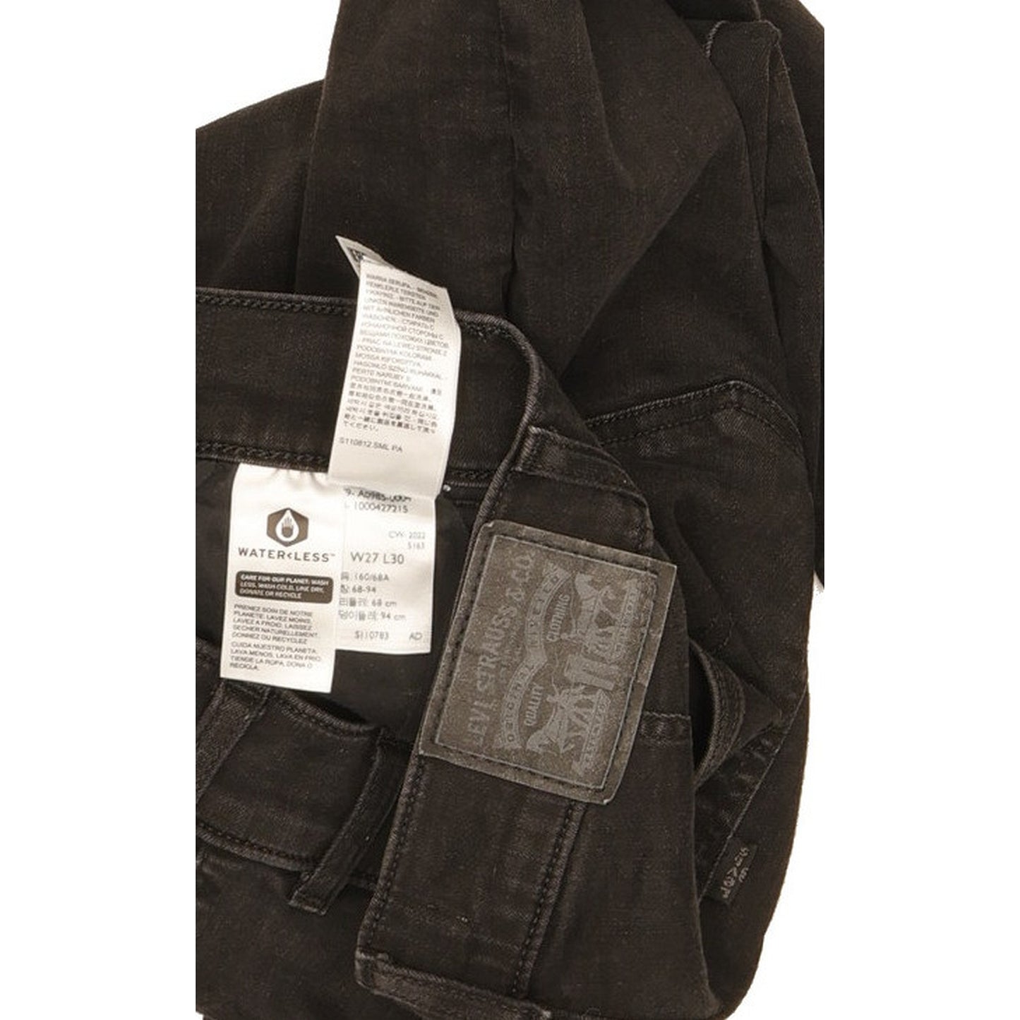 Levi's Mile Black Skinny Slim Stretch Jeans High Waisted W27 L29