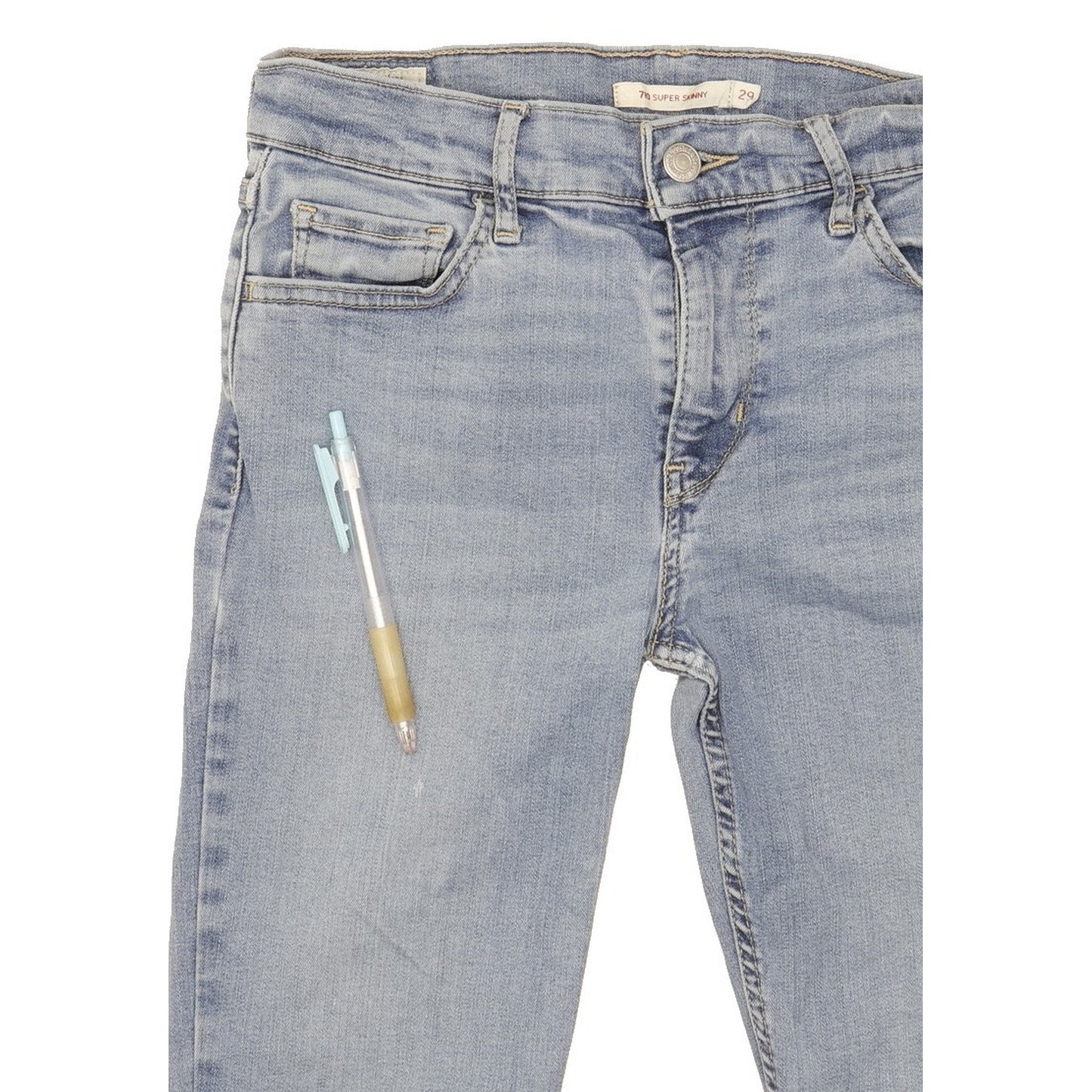 Levi's 710 Super Women Blue Skinny Slim Stretch Jeans W29 L31