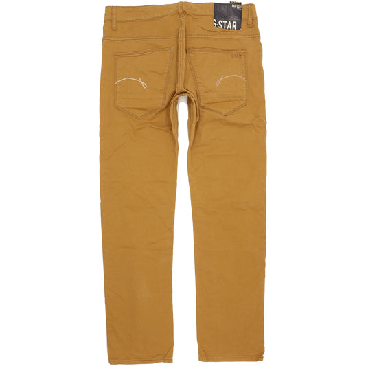 G-Star Men Brown Straight Regular Stretch Jeans W32 L31