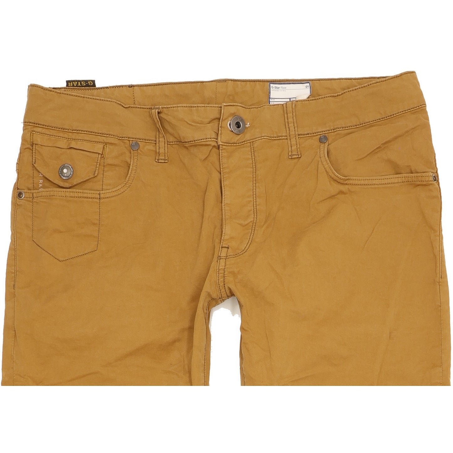 G-Star Men Brown Straight Regular Stretch Jeans W32 L31