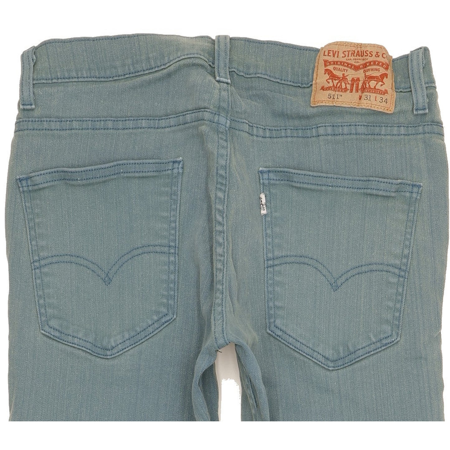Levi's 511 Men Green Straight Slim Stretch Jeans W31 L33