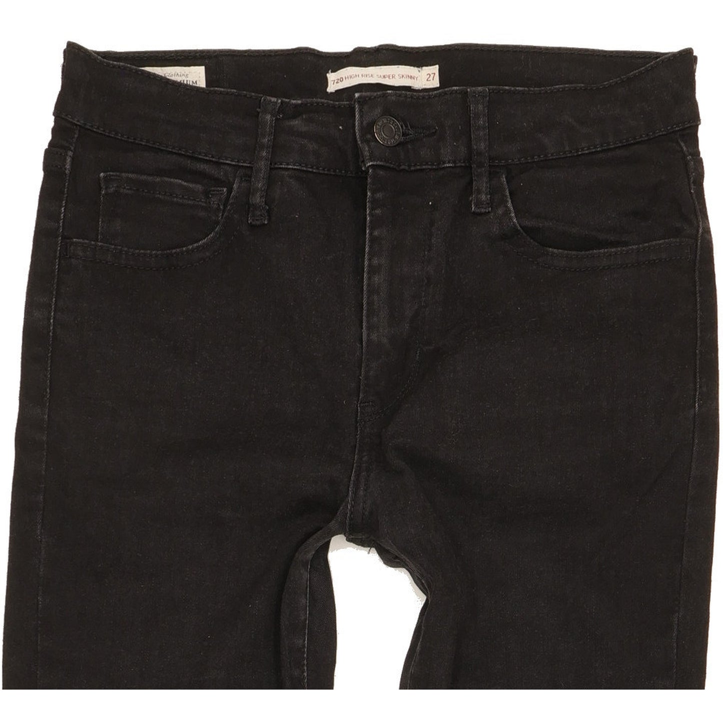 Levi's 720 Women Black Skinny Slim Stretch Jeans W27 L26