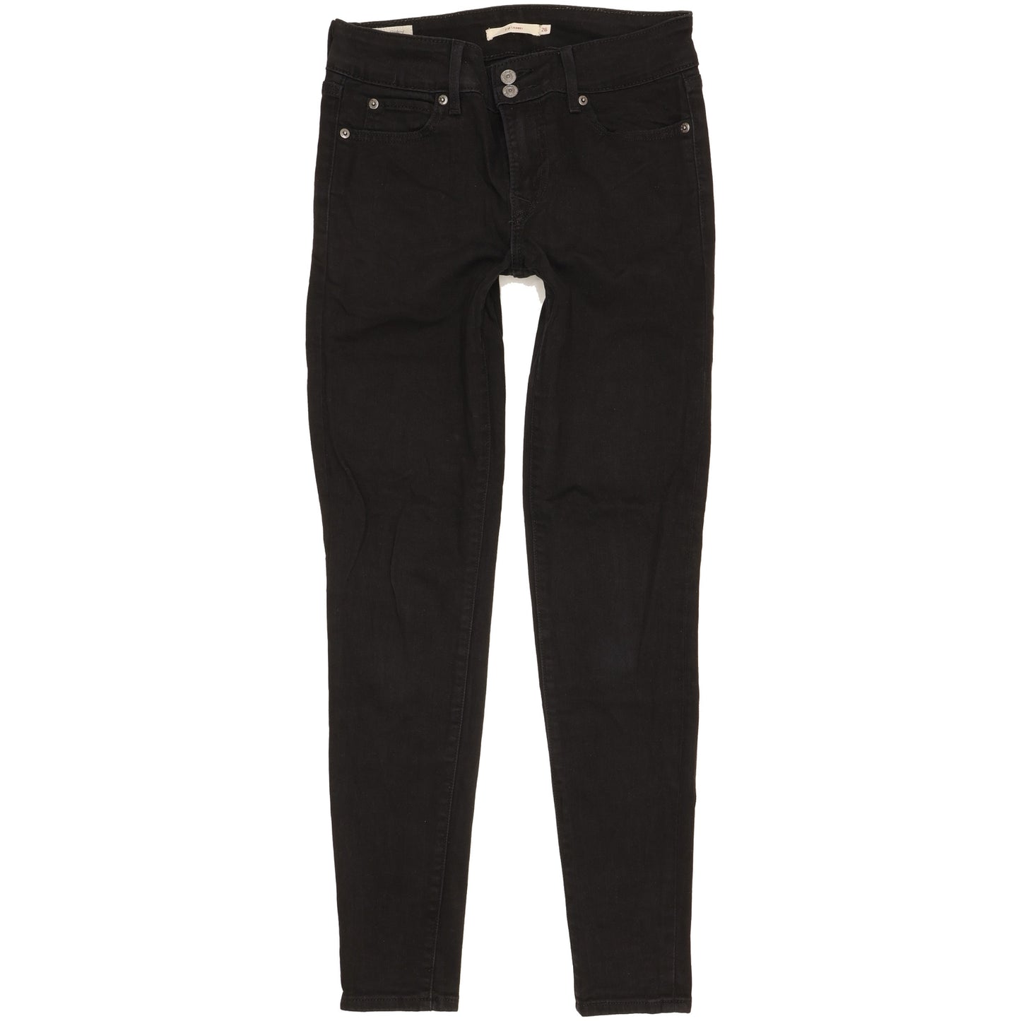 Levi's 711 Women Black Skinny Slim Stretch Jeans W26 L29