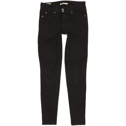 Levi's 711 Women Black Skinny Slim Stretch Jeans W26 L29