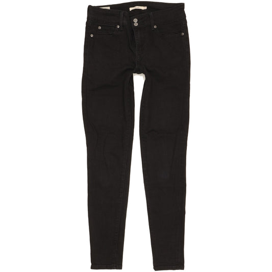 Levi's 711 Women Black Skinny Slim Stretch Jeans W26 L29