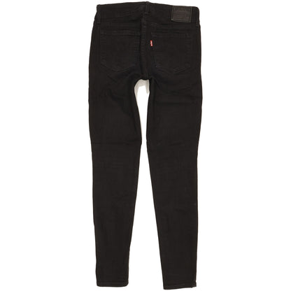 Levi's 711 Women Black Skinny Slim Stretch Jeans W26 L29
