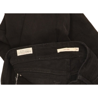 Levi's 711 Women Black Skinny Slim Stretch Jeans W26 L29