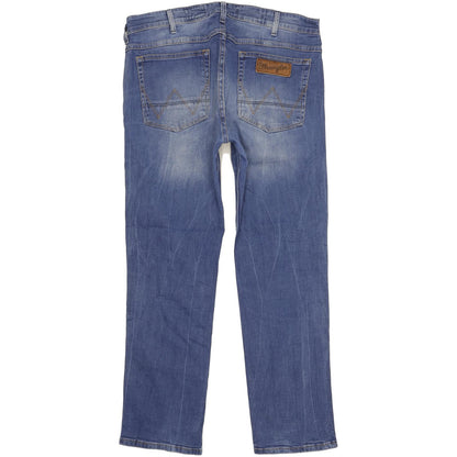 Wrangler Greensboro Men Blue Straight Regular Stretch Jeans W34 L30