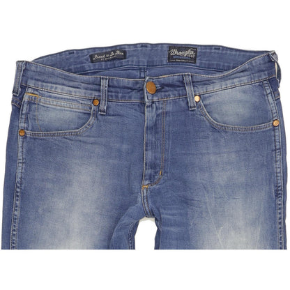 Wrangler Greensboro Men Blue Straight Regular Stretch Jeans W34 L30