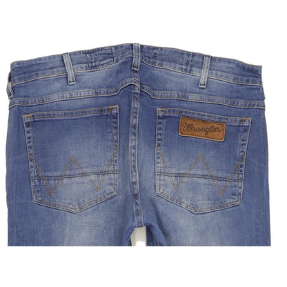 Wrangler Greensboro Men Blue Straight Regular Stretch Jeans W34 L30