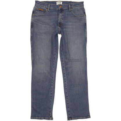 Wrangler Texas Men Blue Straight Regular Stretch Jeans W33 L31