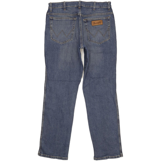 Wrangler Texas Men Blue Straight Regular Stretch Jeans W33 L31