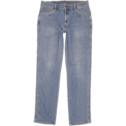 Wrangler Men Blue Straight Regular Stretch Jeans W34 L34