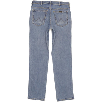 Wrangler Men Blue Straight Regular Stretch Jeans W34 L34