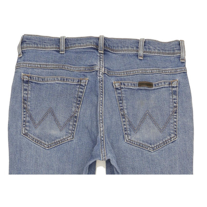 Wrangler Men Blue Straight Regular Stretch Jeans W34 L34