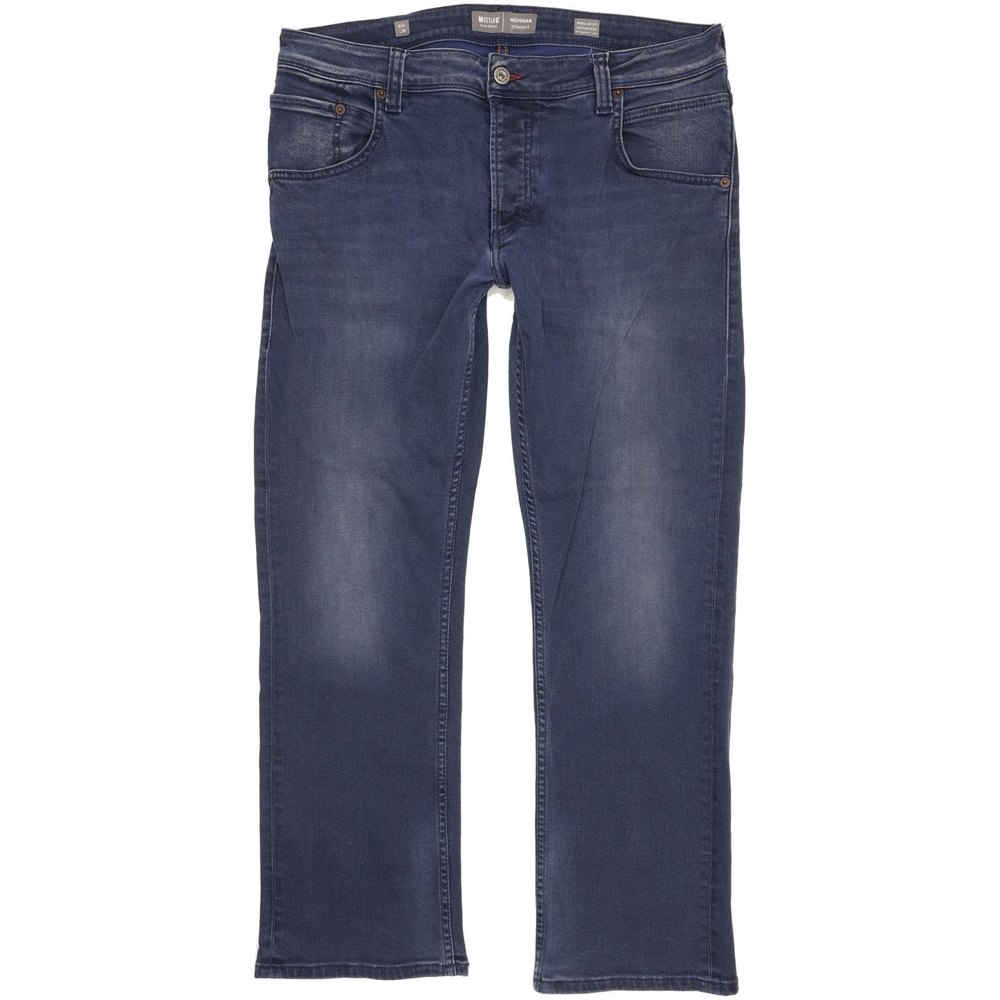 Mustang Michigan Men Blue Straight Regular Stretch Jeans W34 L29