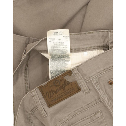 Wrangler Men Grey Straight Regular Stretch Jeans W36 L32