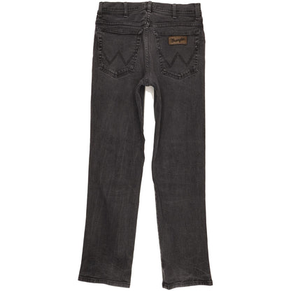 Wrangler Texas Men Black Straight Regular Stretch Jeans W31 L32