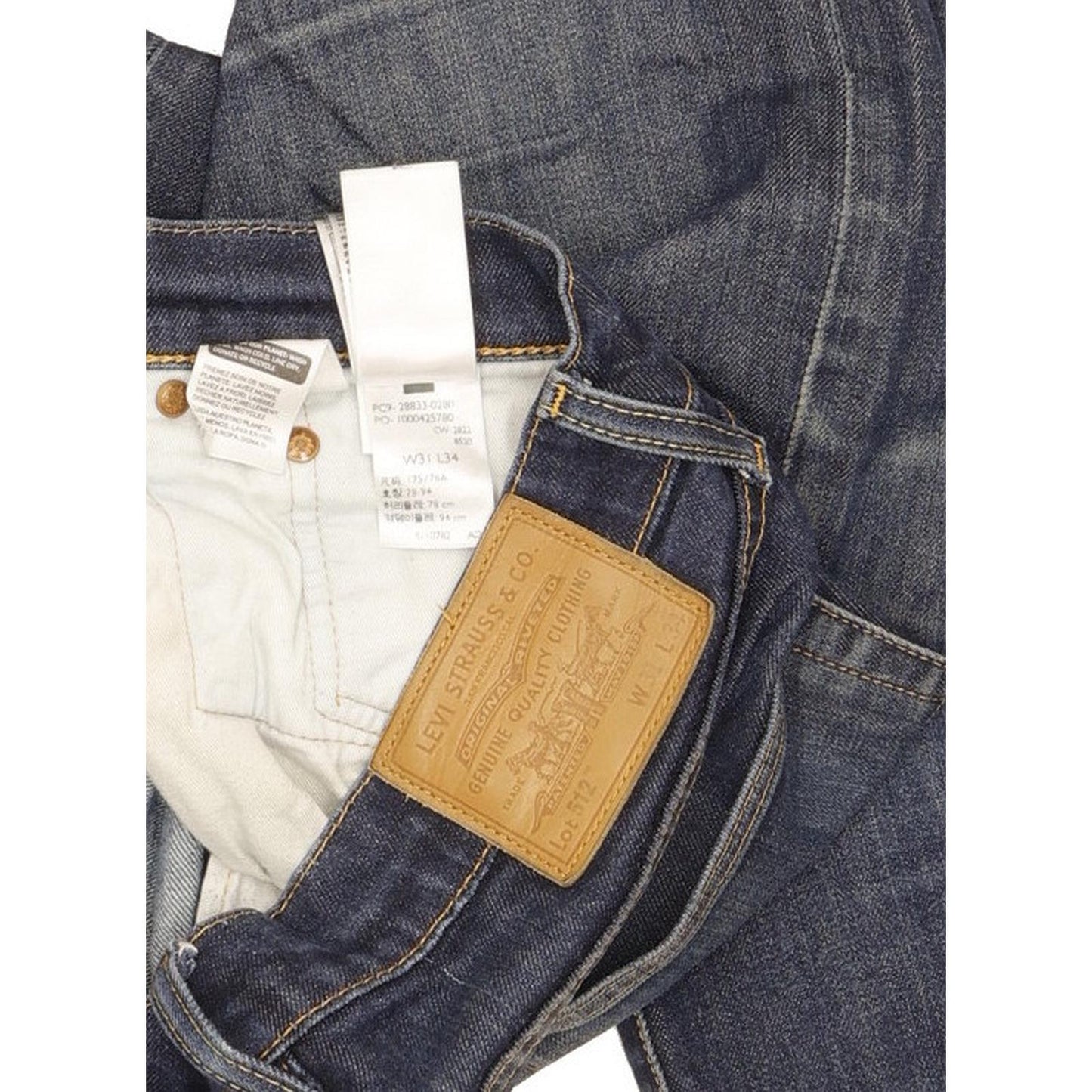 Levi's 512 Men Blue Tapered Slim Jeans W31 L32