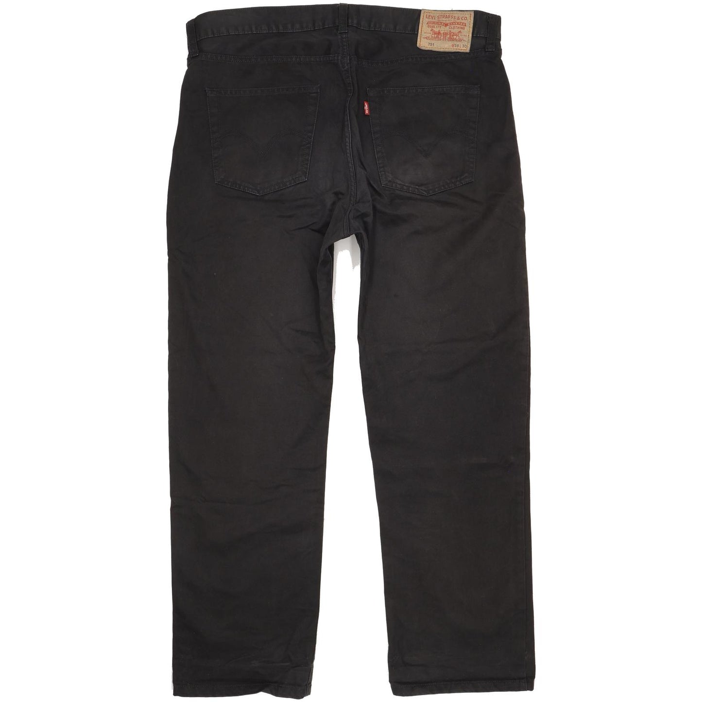 Levi's 751 Men Black Straight Regular Stretch Jeans W38 L29