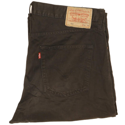 Levi's 751 Men Black Straight Regular Stretch Jeans W38 L29