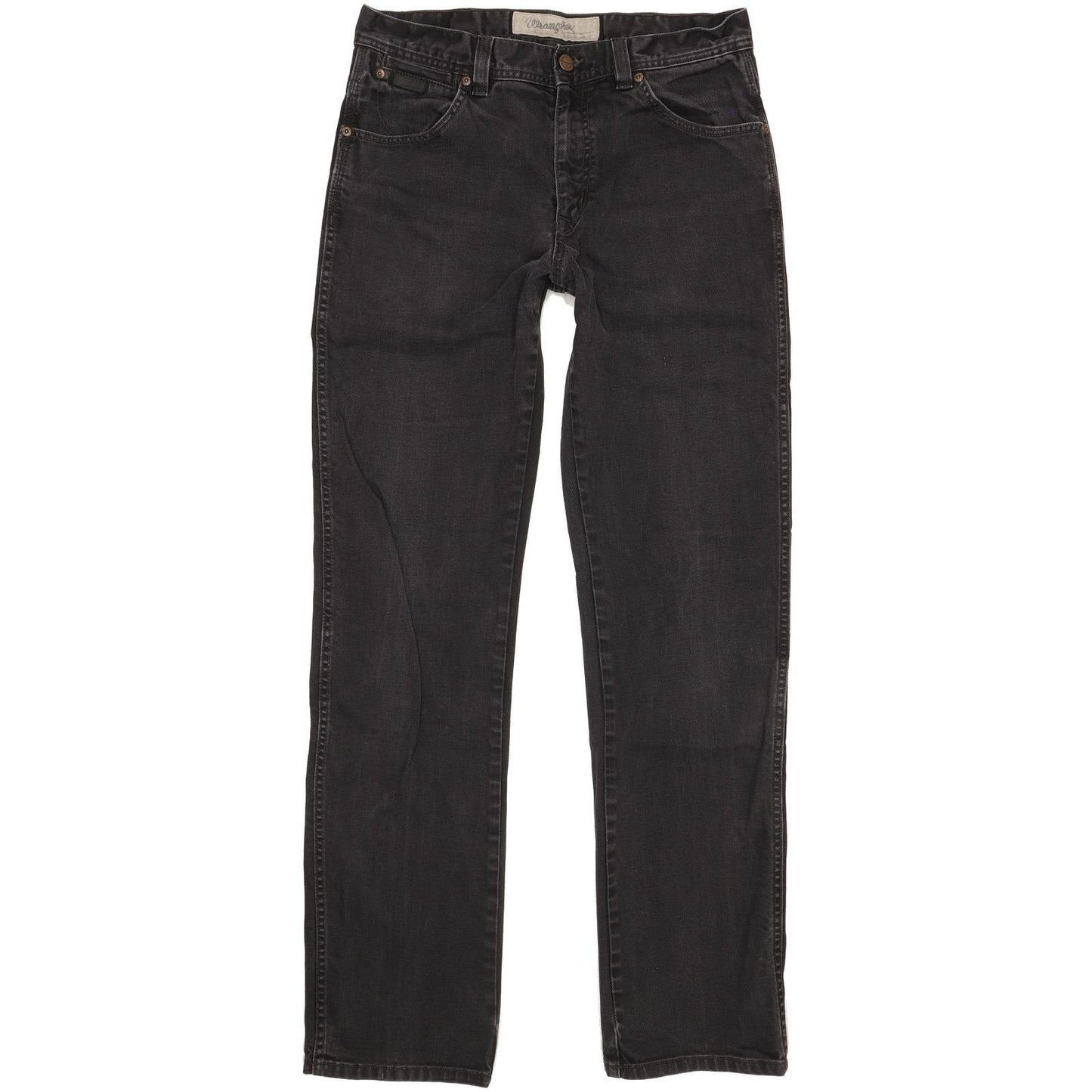 Wrangler Wesley Men Black Straight Regular Jeans W33 L34