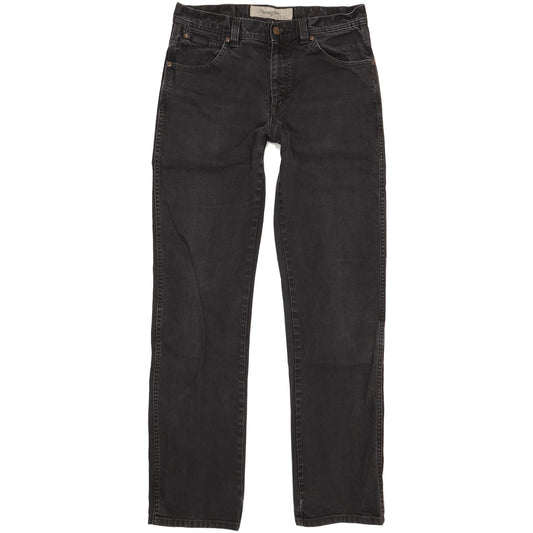 Wrangler Wesley Men Black Straight Regular Jeans W33 L34