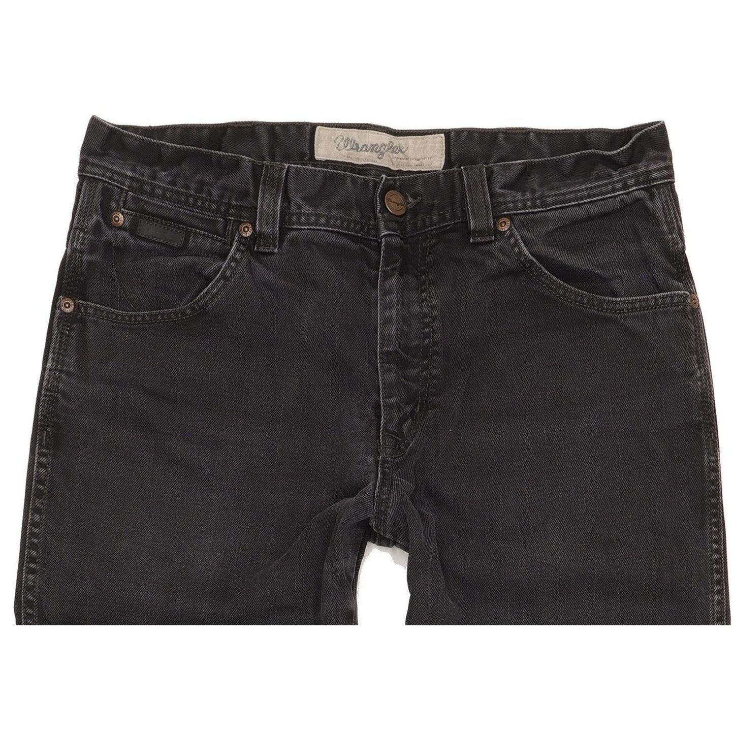 Wrangler Wesley Men Black Straight Regular Jeans W33 L34