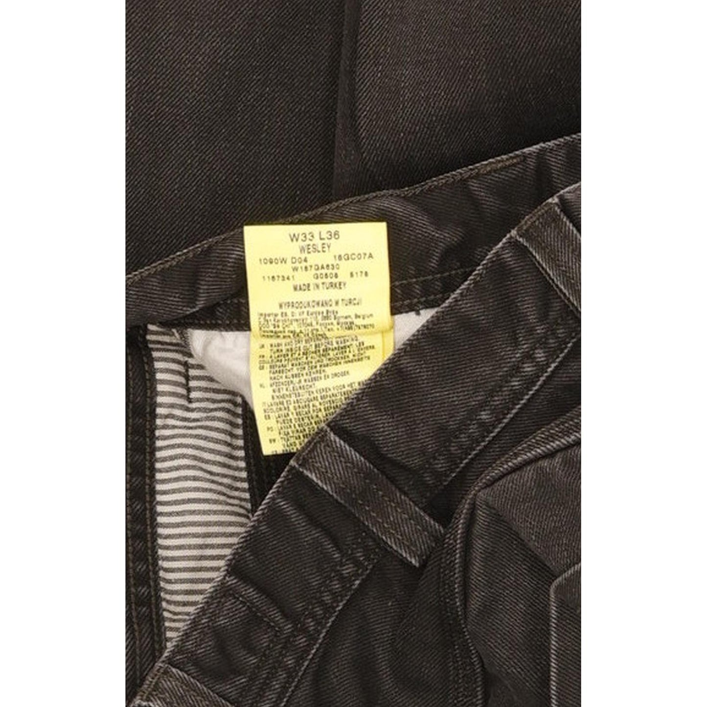 Wrangler Wesley Men Black Straight Regular Jeans W33 L34