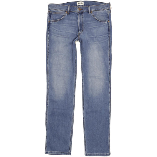 Wrangler Greensboro Men Blue Straight Regular Jeans W34 L33