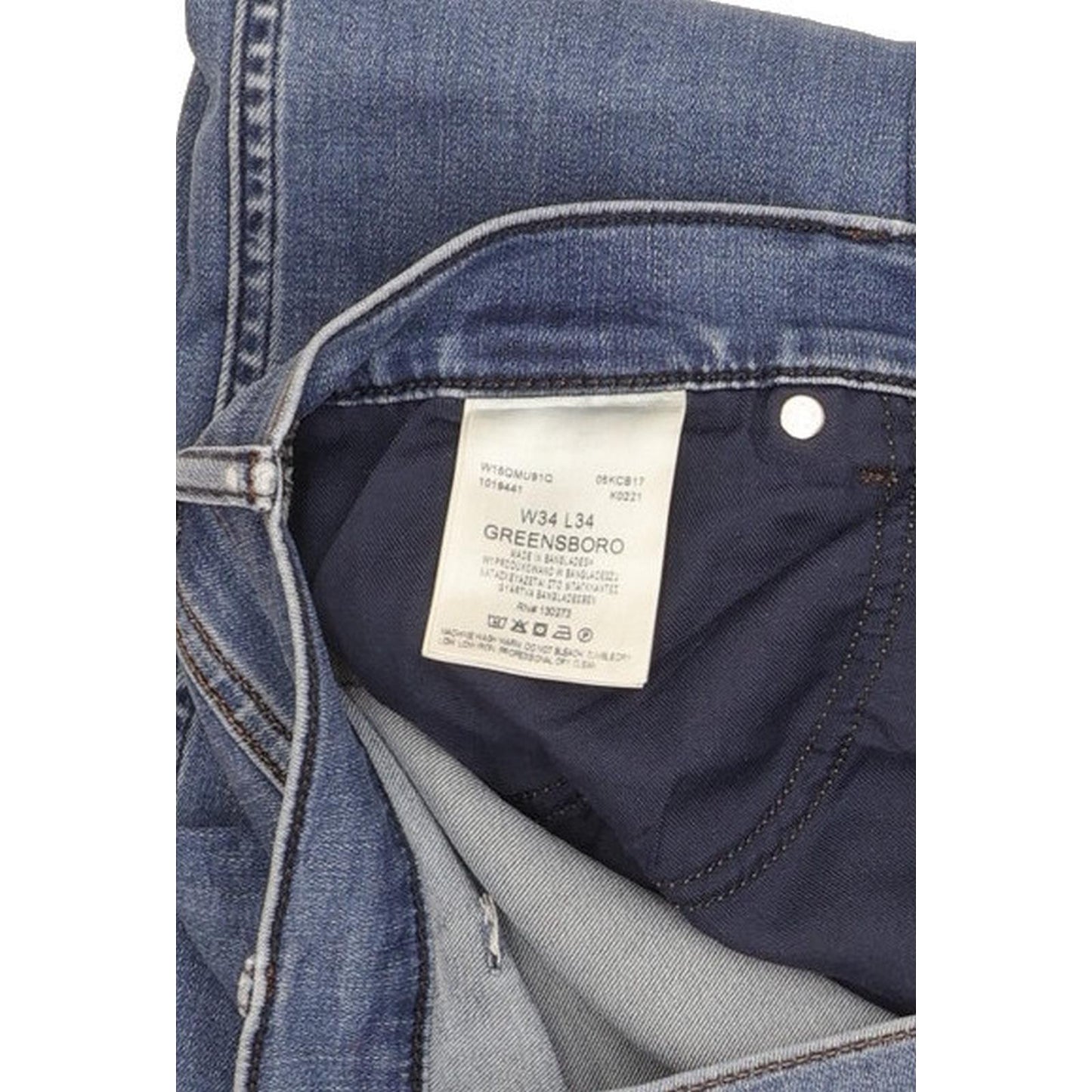Wrangler Greensboro Men Blue Straight Regular Jeans W34 L33