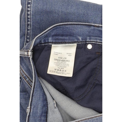 Wrangler Greensboro Men Blue Straight Regular Jeans W34 L33