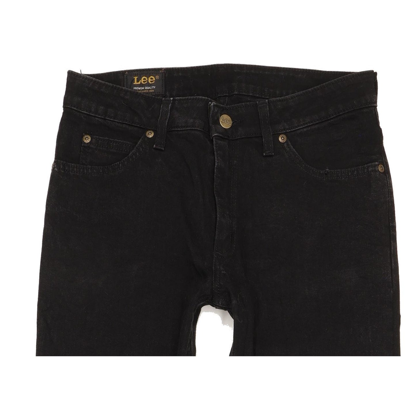 Lee Men Black Straight Regular Stretch Jeans W30 L27