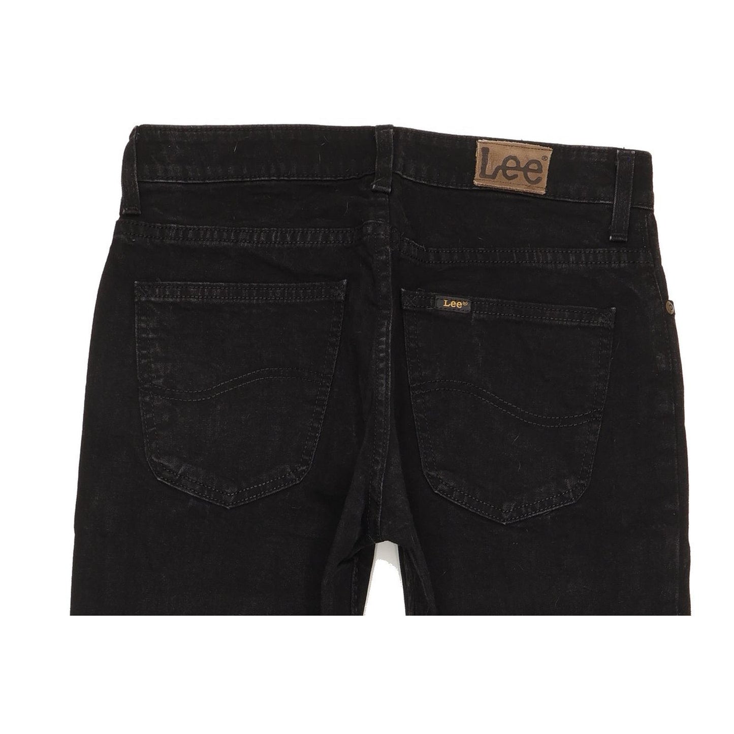 Lee Men Black Straight Regular Stretch Jeans W30 L27
