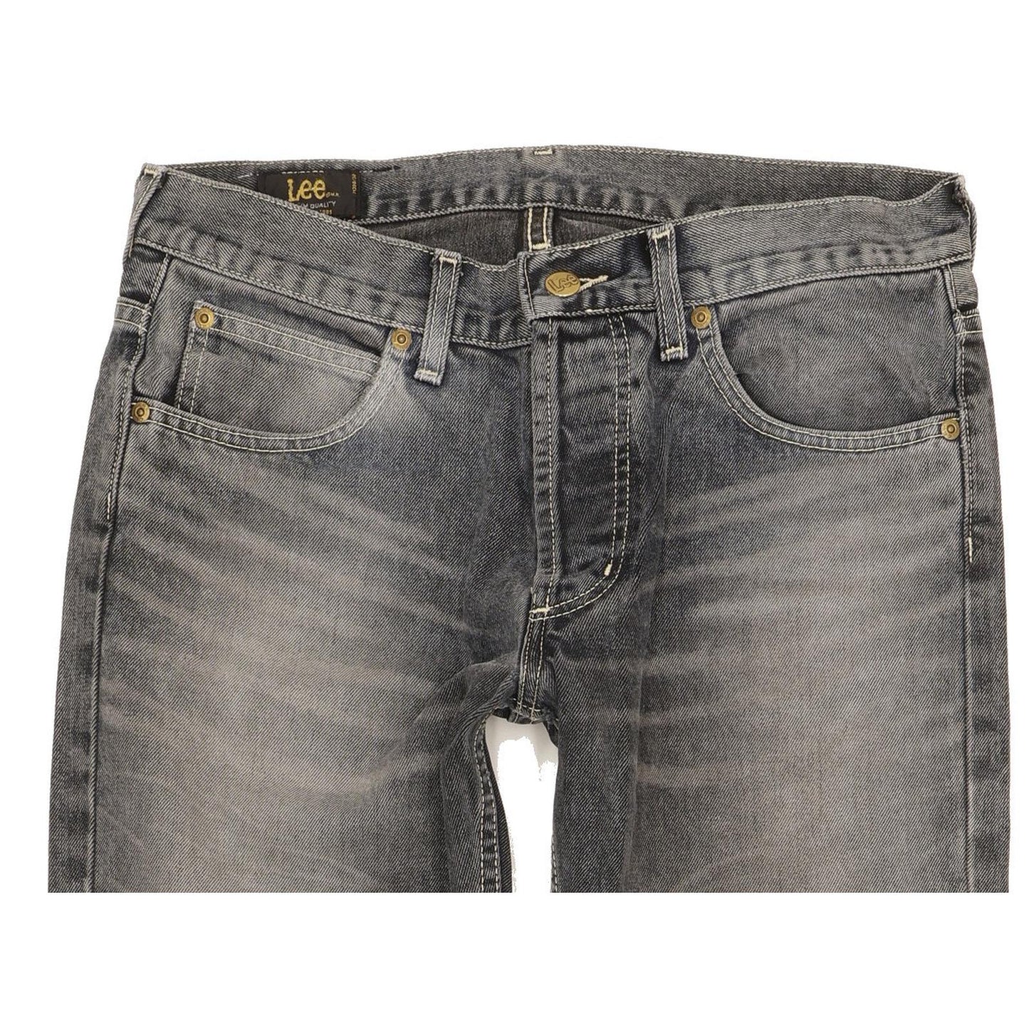 Lee Freeburn Men Grey Straight Slim Jeans W31 L32