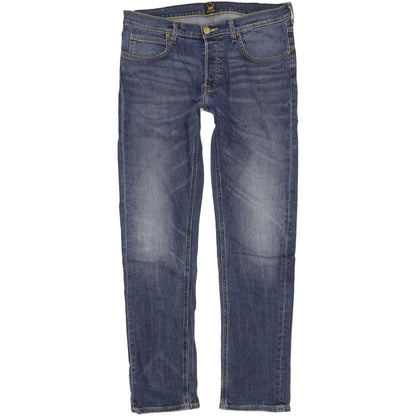 Lee Daren Men Blue Straight Slim Stretch Jeans W34 L34