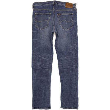 Lee Daren Men Blue Straight Slim Stretch Jeans W34 L34