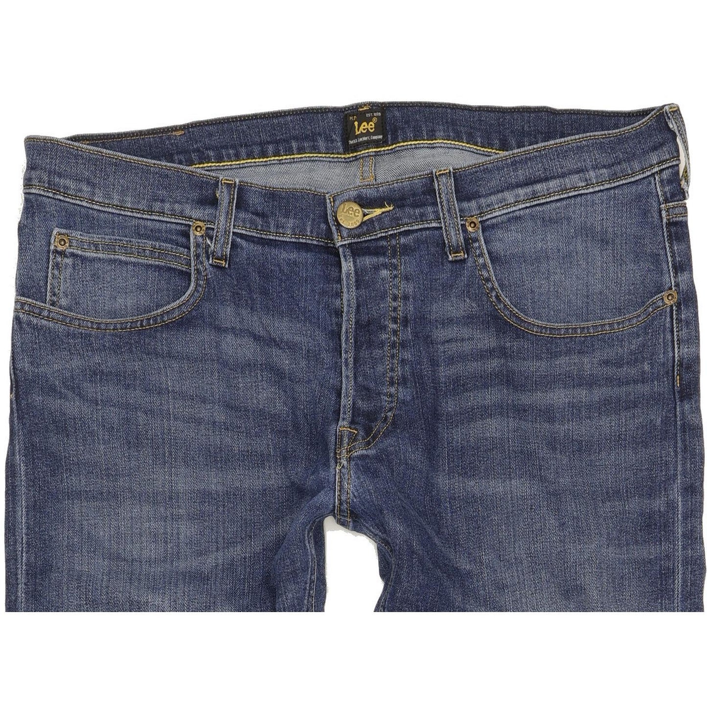 Lee Daren Men Blue Straight Slim Stretch Jeans W34 L34