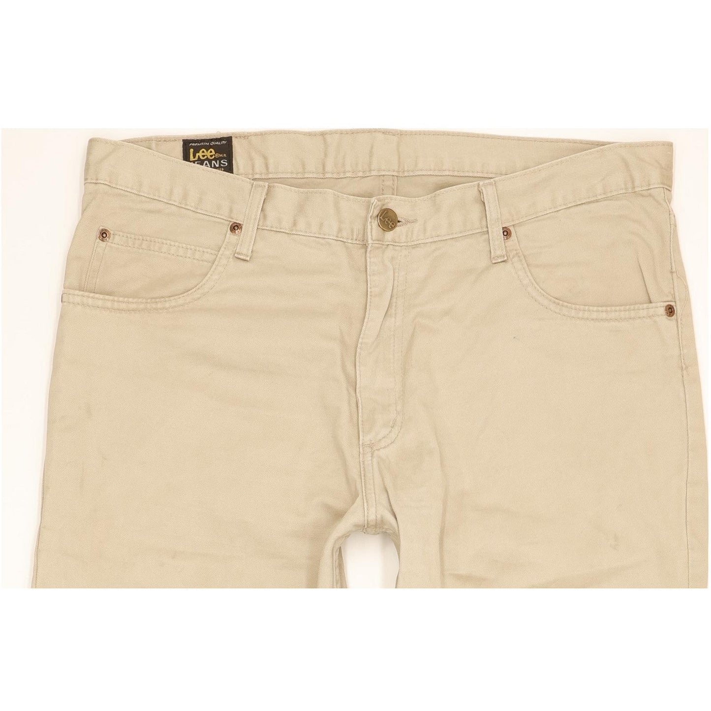 Lee Brooklyn Men Beige Straight Regular Jeans W36 L30
