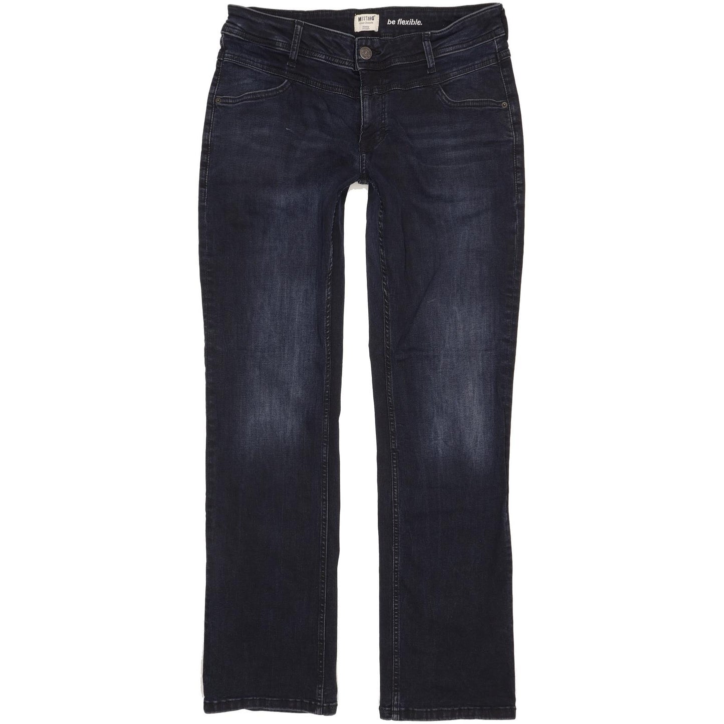 Mustang Sissy Women Navy Straight Slim Stretch Jeans W33 L32