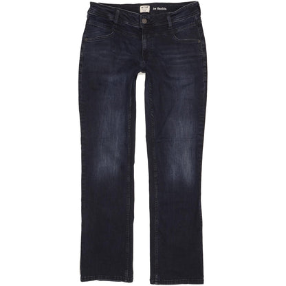 Mustang Sissy Women Navy Straight Slim Stretch Jeans W33 L32
